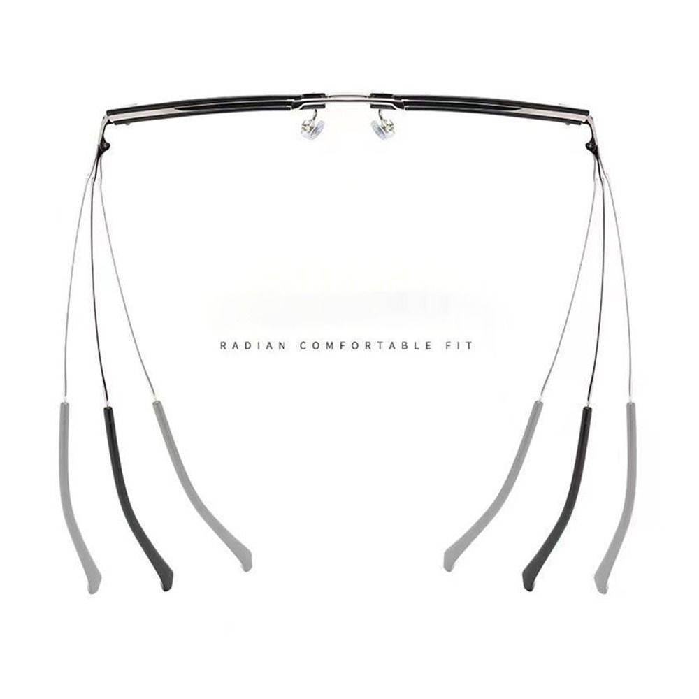 Sunglass Lover slim rimless anti glare frame with flexible temples anti-blue light glasses for men for computer use