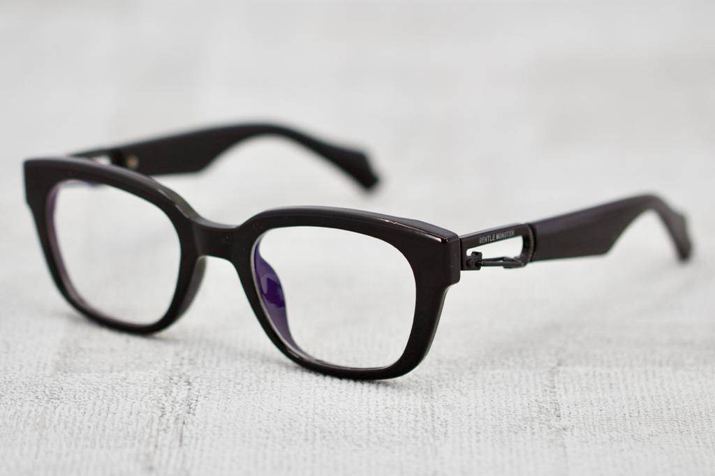 Sunglass Lover black full rim rectangular sunglasses with clear lenses on light backdrop trendy rectangle sunglasses online India