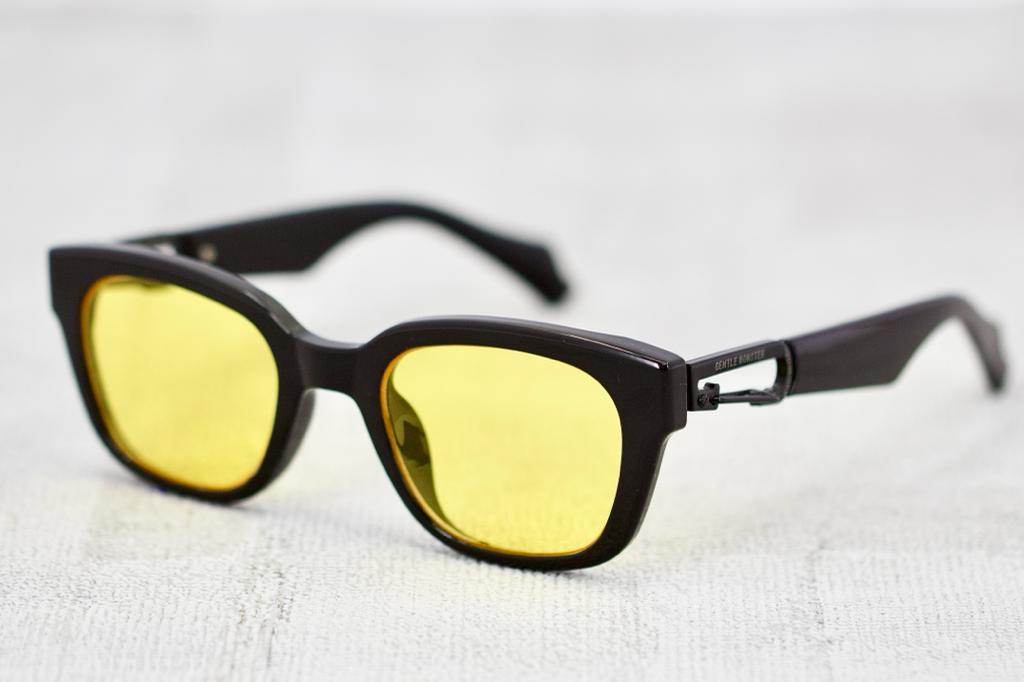 Sunglass Lover black frame with yellow lenses classic rectangle design trendy rectangle sunglasses online India