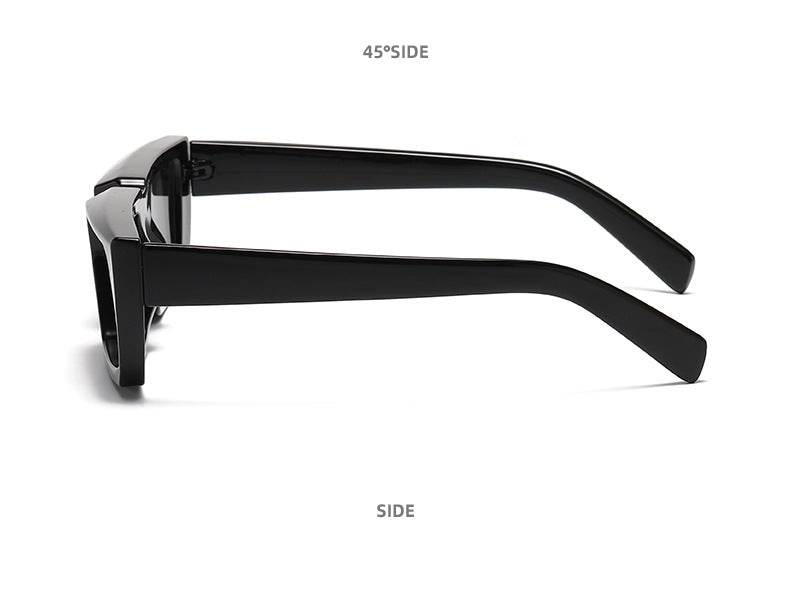 Sunglass Lover Hip Hop Rectangle Sunglasses Black - Sunglass Lover