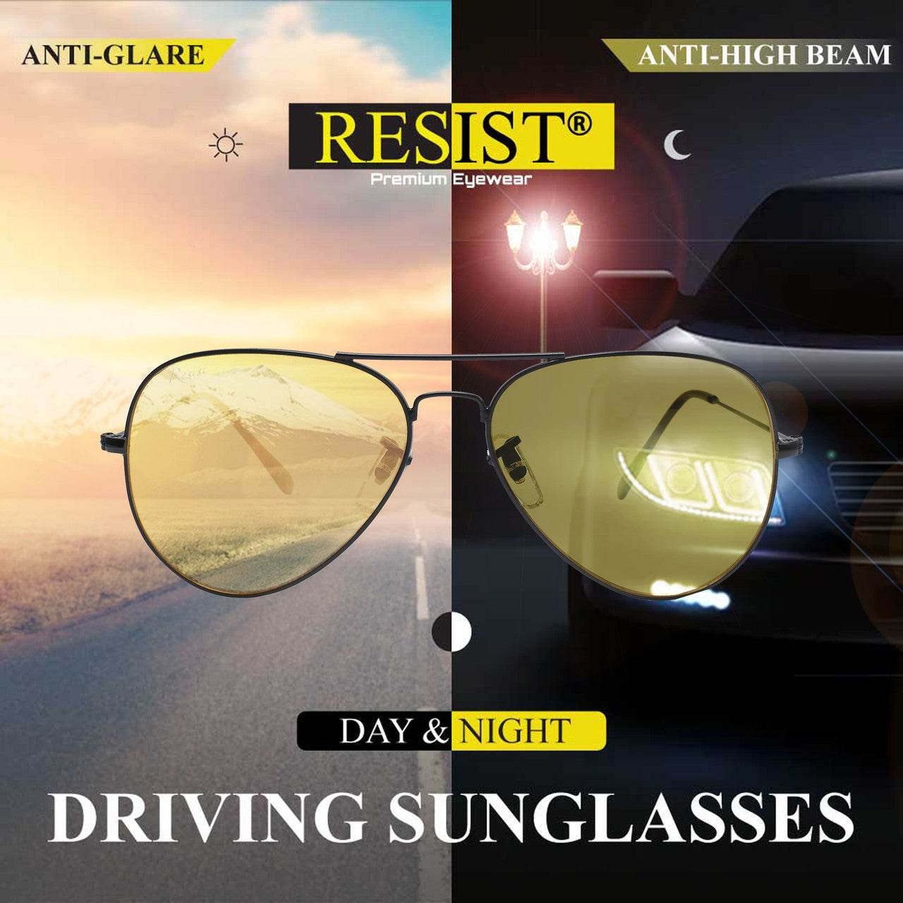 Pilot Yellow Candy Day Night Sunglasses - Sunglass Lover