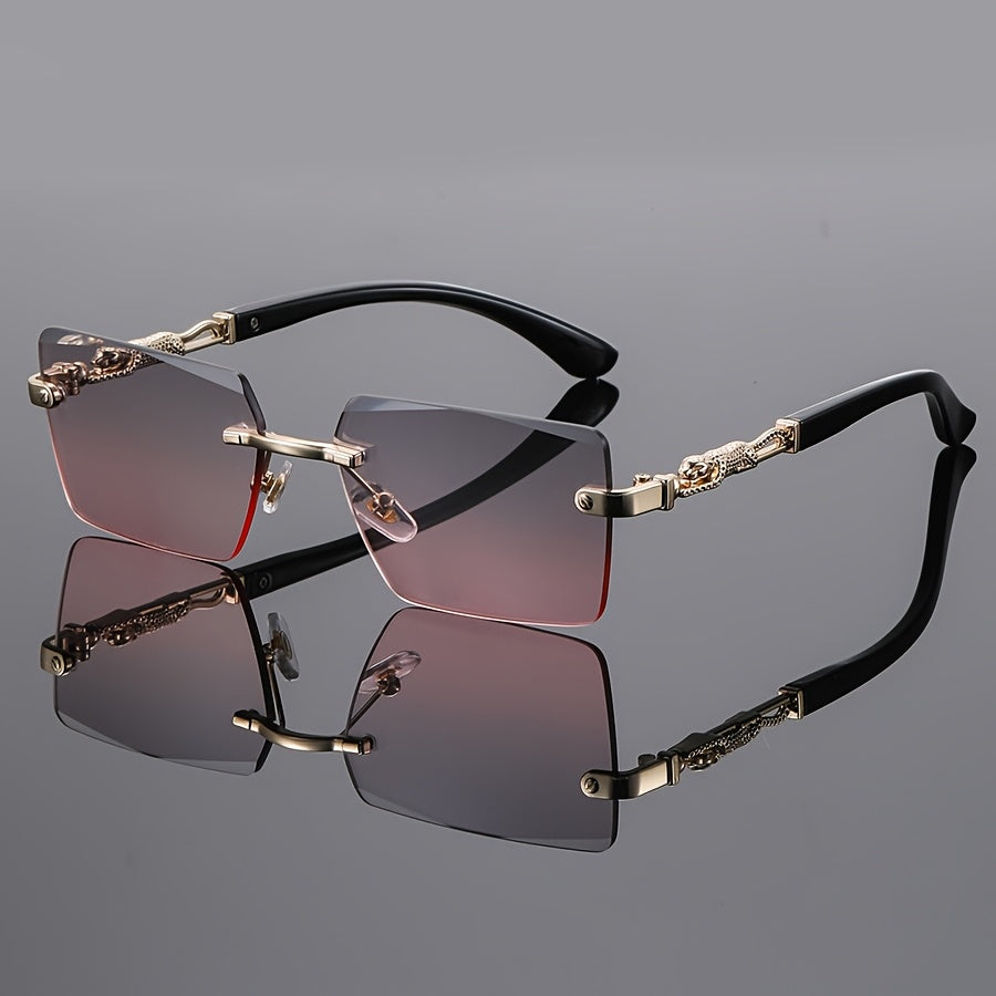 Retro Fashion Glasses – Vintage Rimless Eyewear