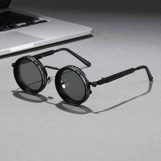 Fashionable Adjustable Retro Punk Sunglasses for Men & Women | TAC Lens | Alloy Full Rim Frame | Wide Fit | UV Style Eyewear