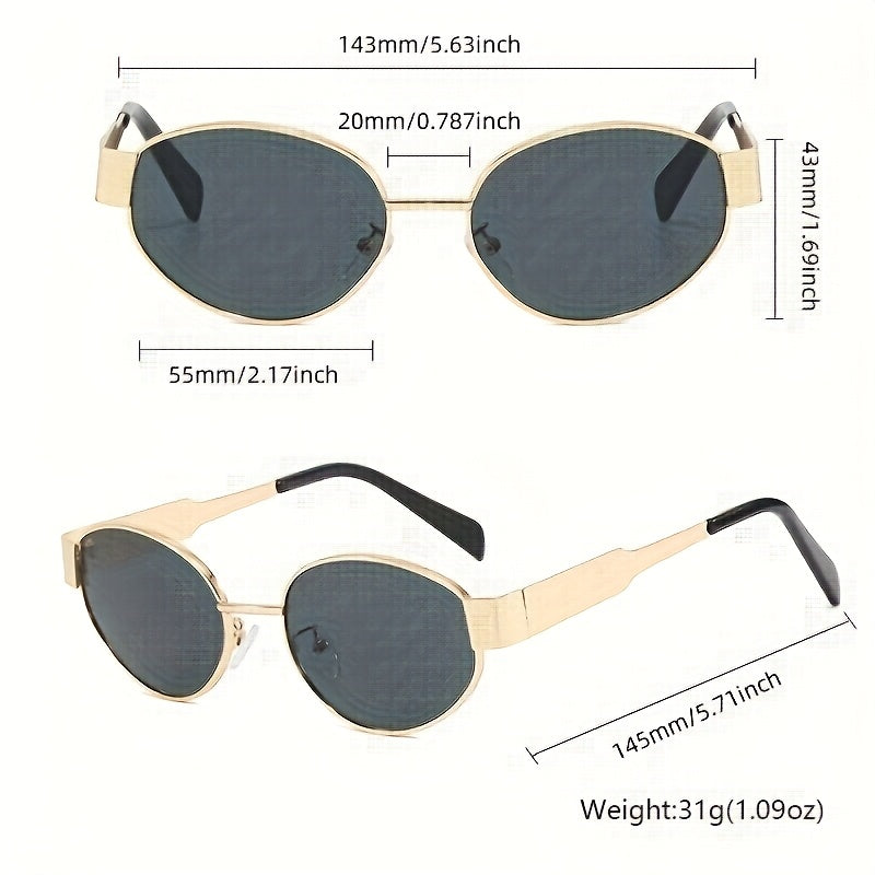 Full-Frame Slim Metal Fashion Glasses for Men & Women