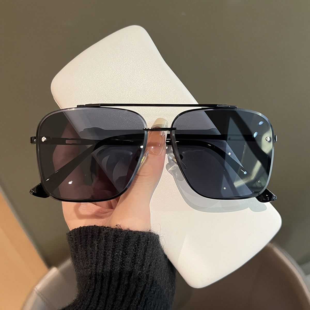 Unisex Fashion Party Sunglasses | Polycarbonate Lens | Stainless Steel Golden Hinges | Stage Performance Eyewear