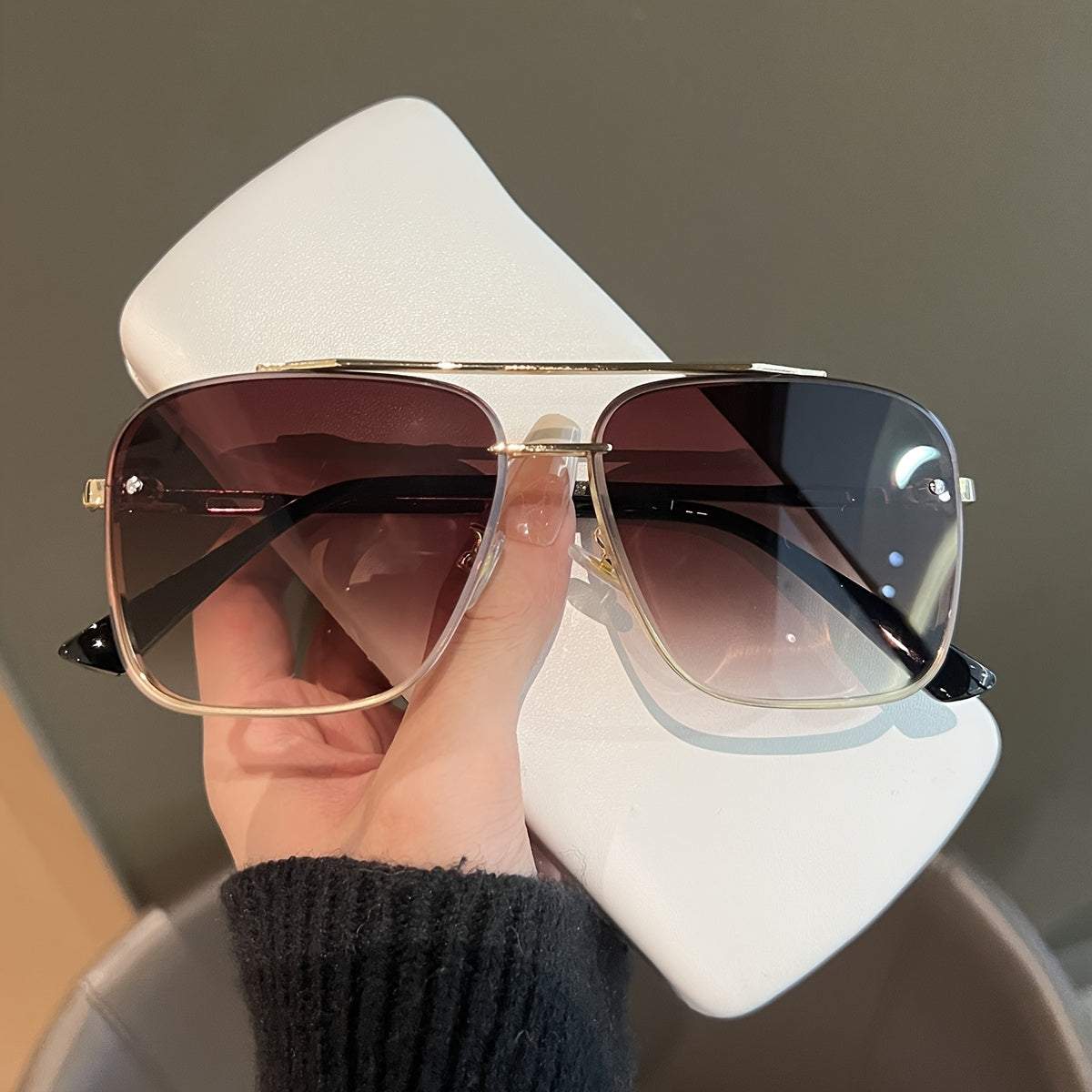 Unisex Fashion Party Sunglasses | Polycarbonate Lens | Stainless Steel Golden Hinges | Stage Performance Eyewear