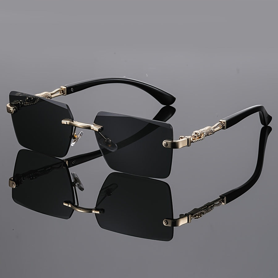 Retro Fashion Glasses – Vintage Rimless Eyewear