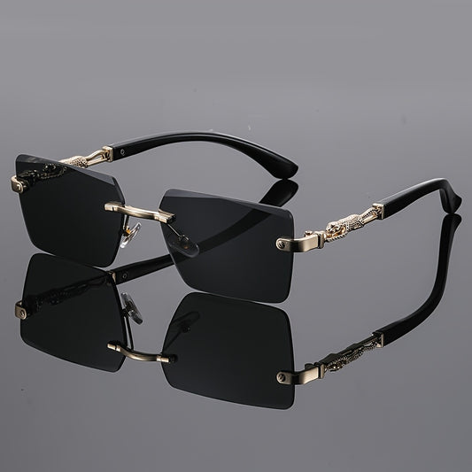 Retro Fashion Glasses – Vintage Rimless Eyewear