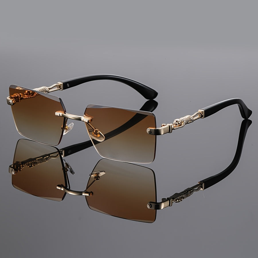 Retro Fashion Glasses – Vintage Rimless Eyewear