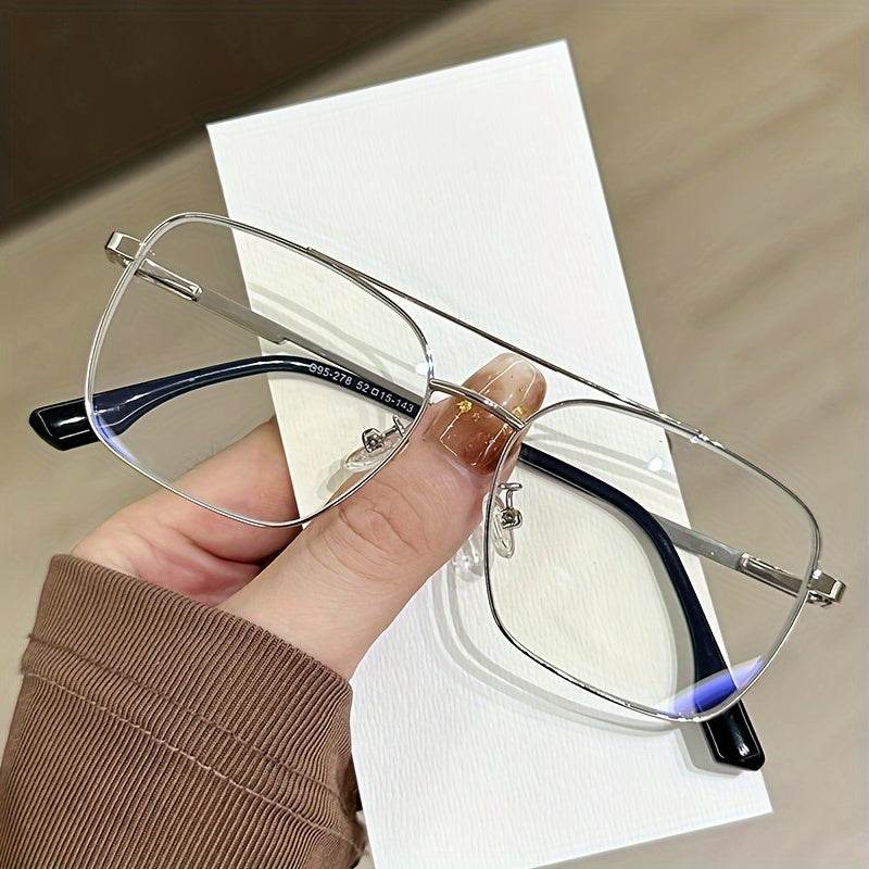 Stylish Square Golden Frame Glasses – Unisex & Trendy - Sunglass Lover