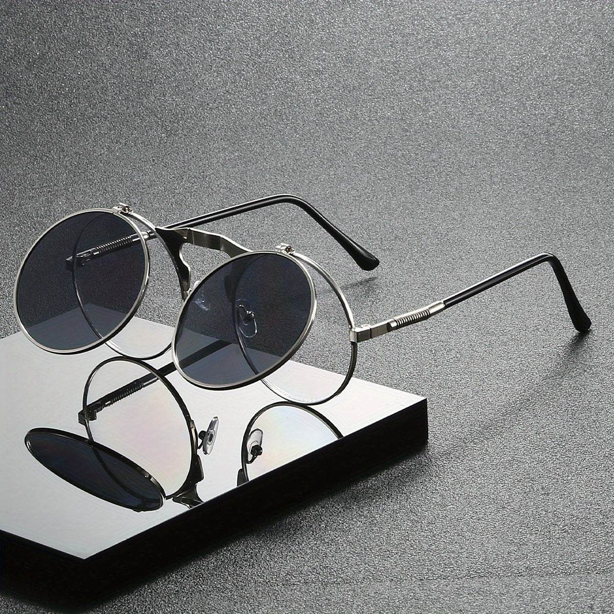 Vintage Flip-Top Glasses with Elastic Temples for Flexible Comfort - SunglassesMart
