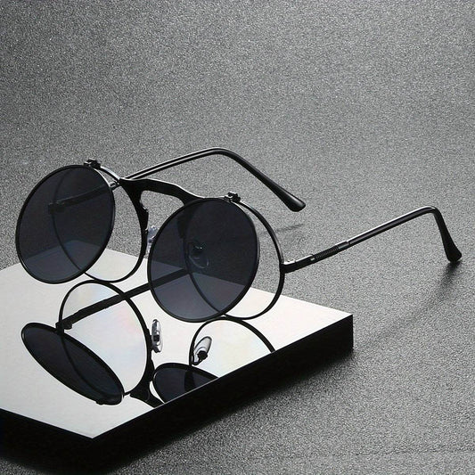 Vintage Flip-Top Glasses with Elastic Temples for Flexible Comfort - SunglassesMart
