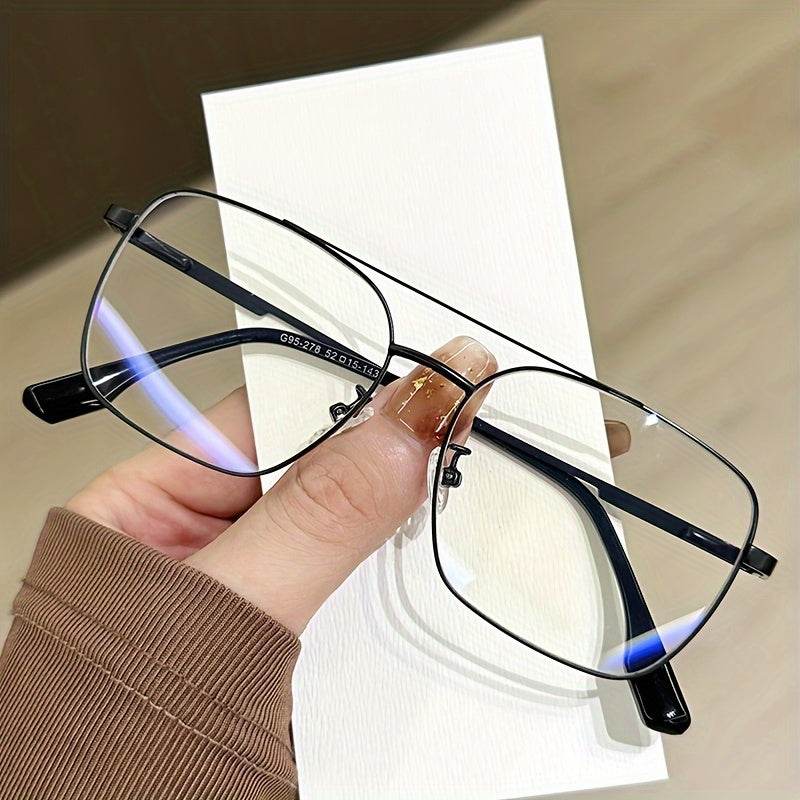 Stylish Square Golden Frame Glasses – Unisex & Trendy - Sunglass Lover