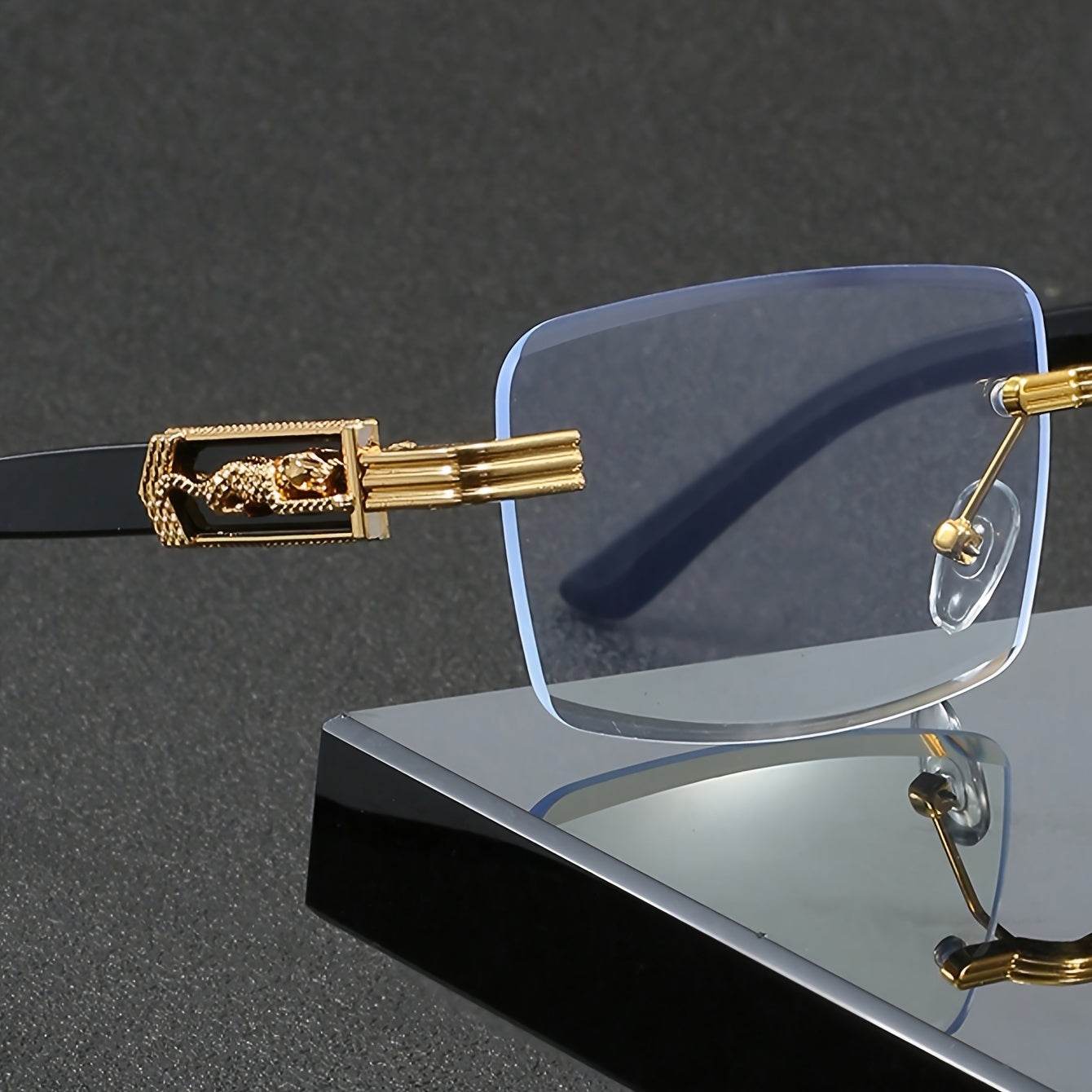 Elegant Black Leopard Print Decorative Glasses - Sunglass Lover