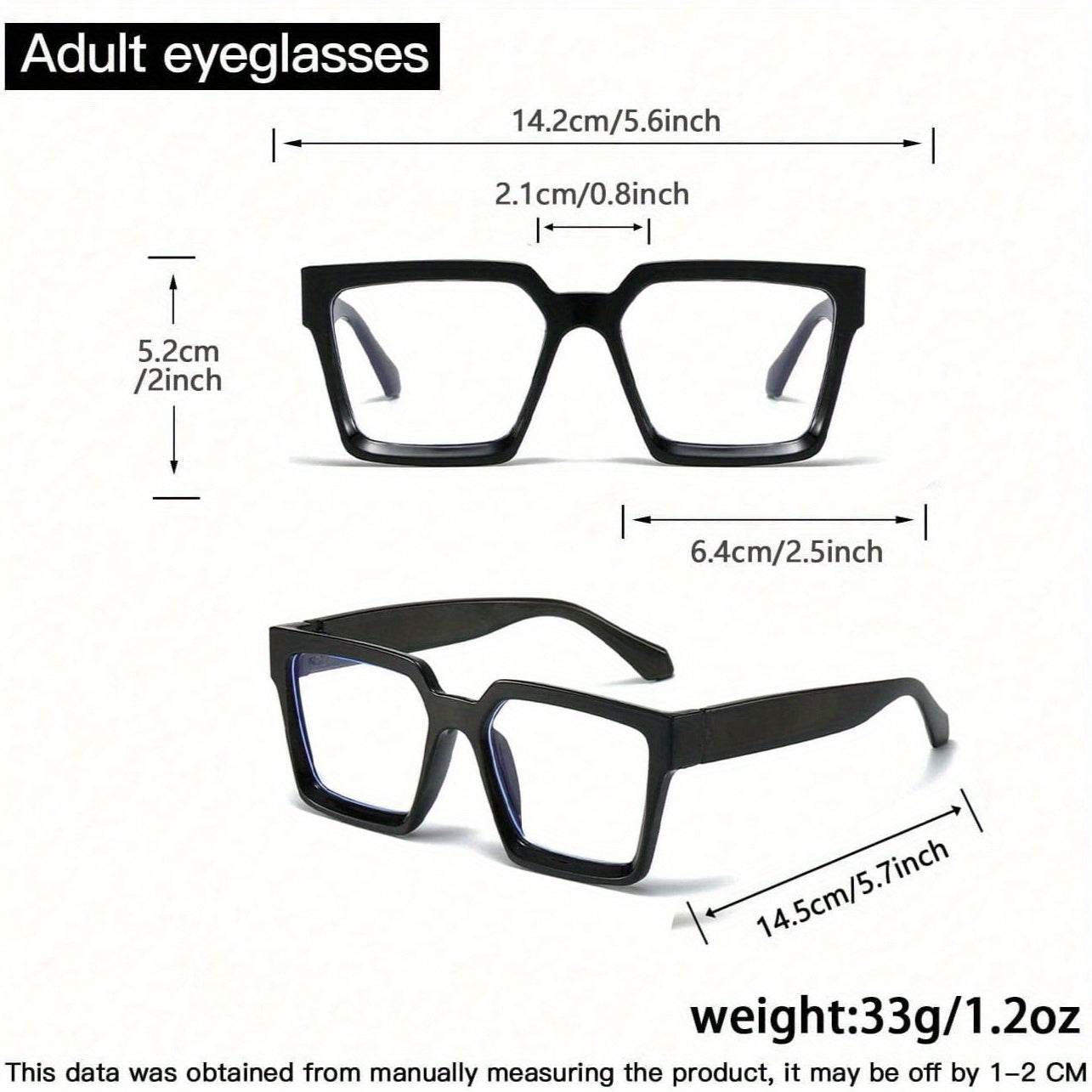 Men's Stylish Black Square Frame Anti-Blue Light Glasses - Sunglass Lover