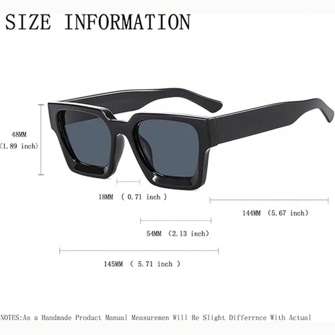 Men's Retro Black Square Fashion Glasses - Sunglass Lover