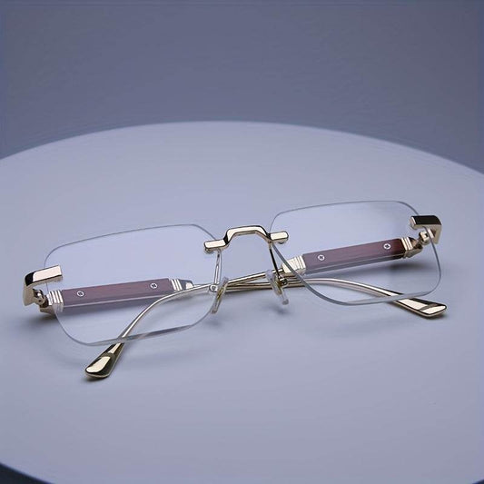 Boho-Chic Rimless Square Fashion Glasses - Sunglass Lover