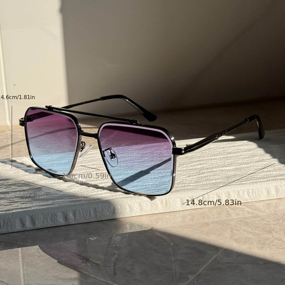 Retro Style Fashion Blue Gradient Glasses - Sunglass Lover
