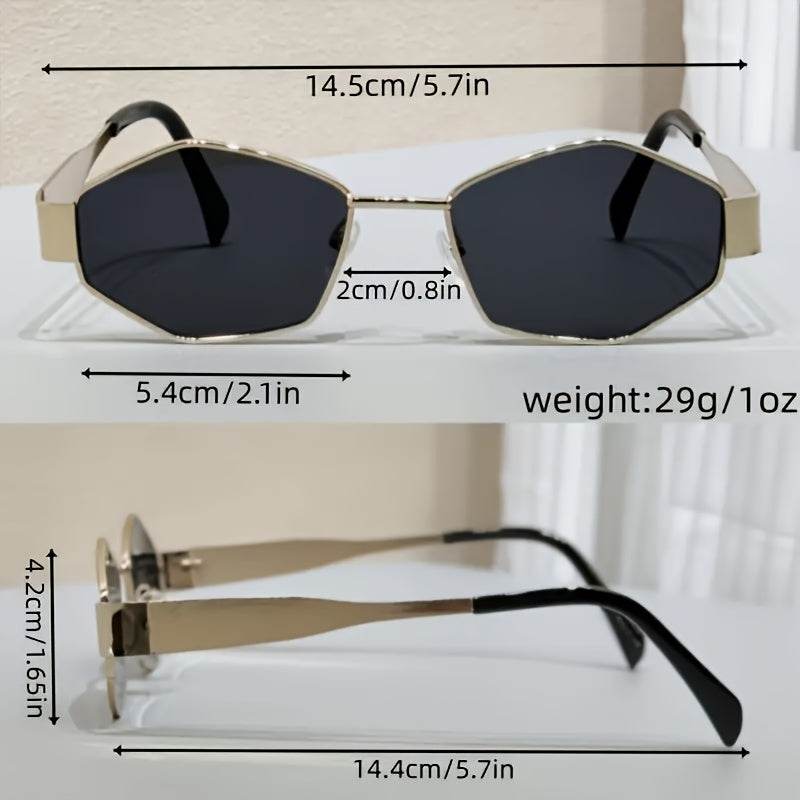 2 Pairs – Fashionable Polygonal Glasses for Men & Women - Sunglass Lover