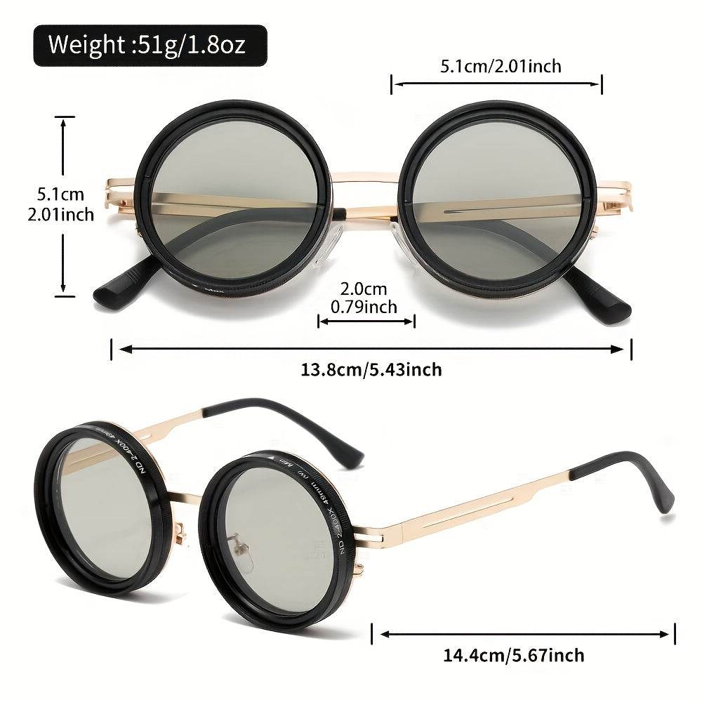 Steampunk Style Rotatable Lens Glasses - Sunglass Lover
