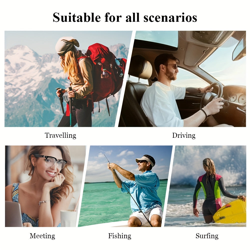 3-in-1 Smart Glasses with Bluetooth Speakers