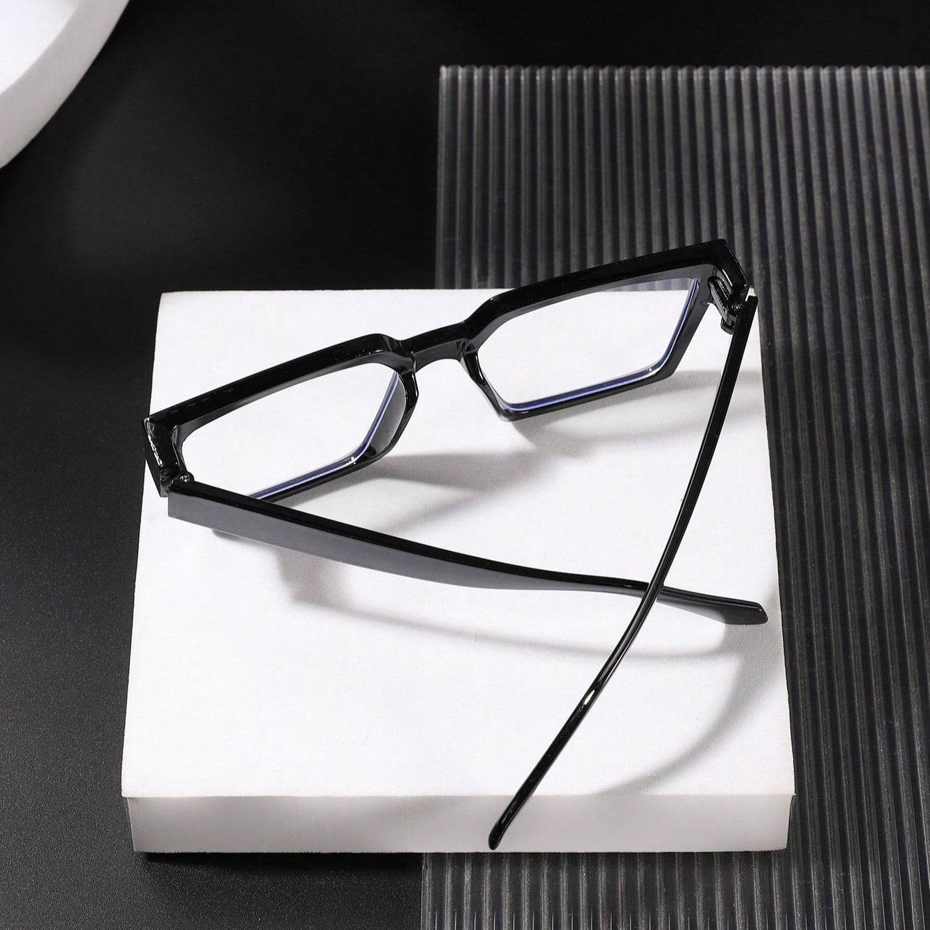 Men's Stylish Black Square Frame Anti-Blue Light Glasses - Sunglass Lover