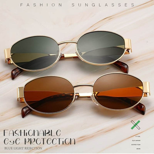 2pcs Retro Oval Fashion Glasses for Women & Men - Sunglass Lover