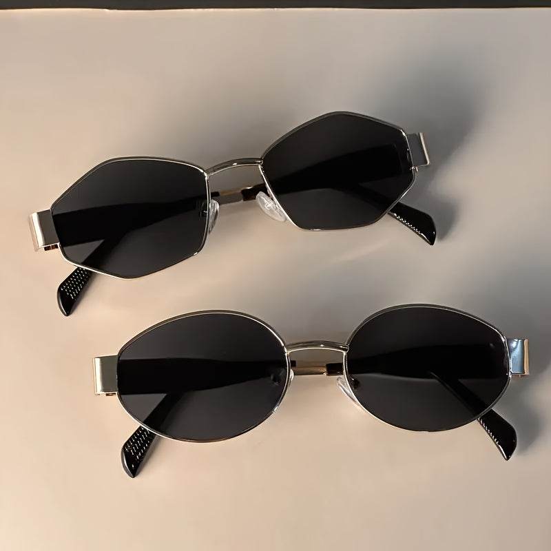 2 Pairs – Fashionable Polygonal Glasses for Men & Women - Sunglass Lover