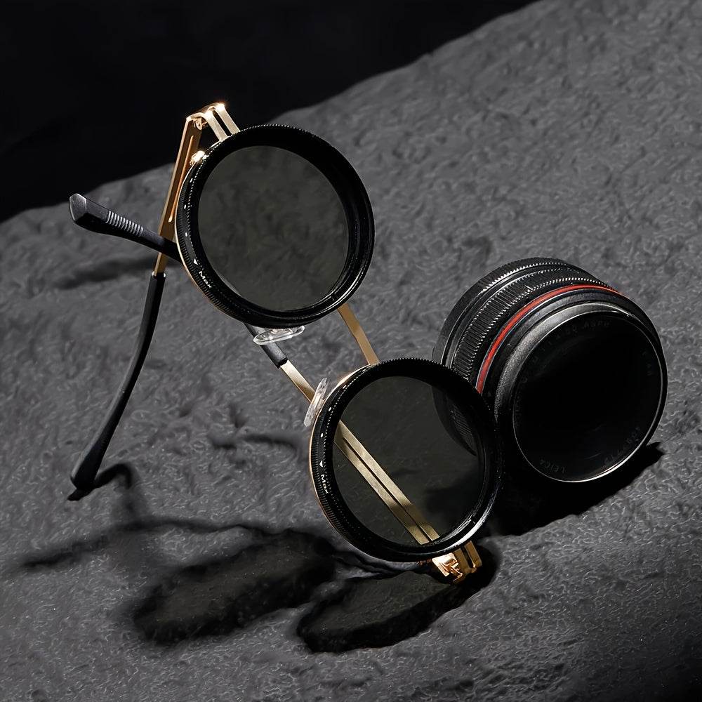 Steampunk Style Rotatable Lens Glasses - Sunglass Lover