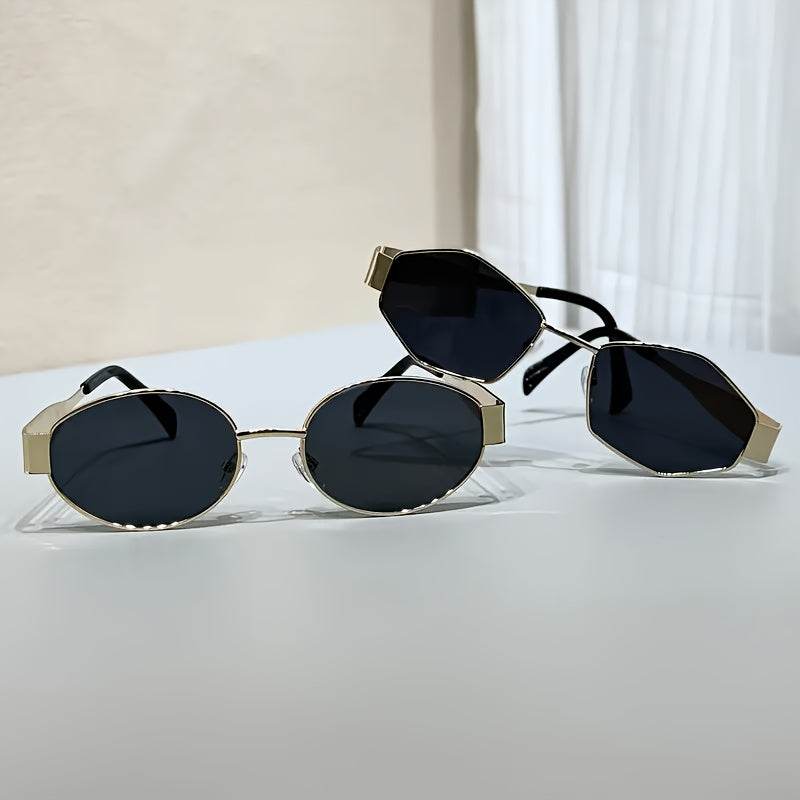 2 Pairs – Fashionable Polygonal Glasses for Men & Women - Sunglass Lover