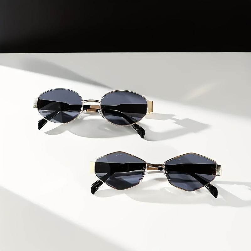 2 Pairs – Fashionable Polygonal Glasses for Men & Women - Sunglass Lover