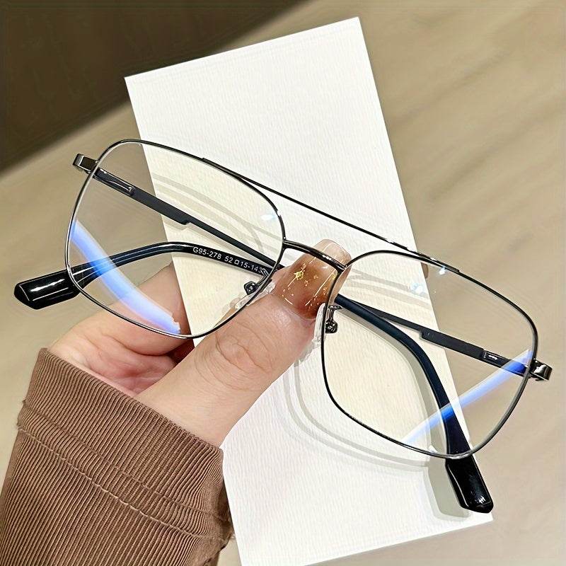 Stylish Square Golden Frame Glasses – Unisex & Trendy - Sunglass Lover