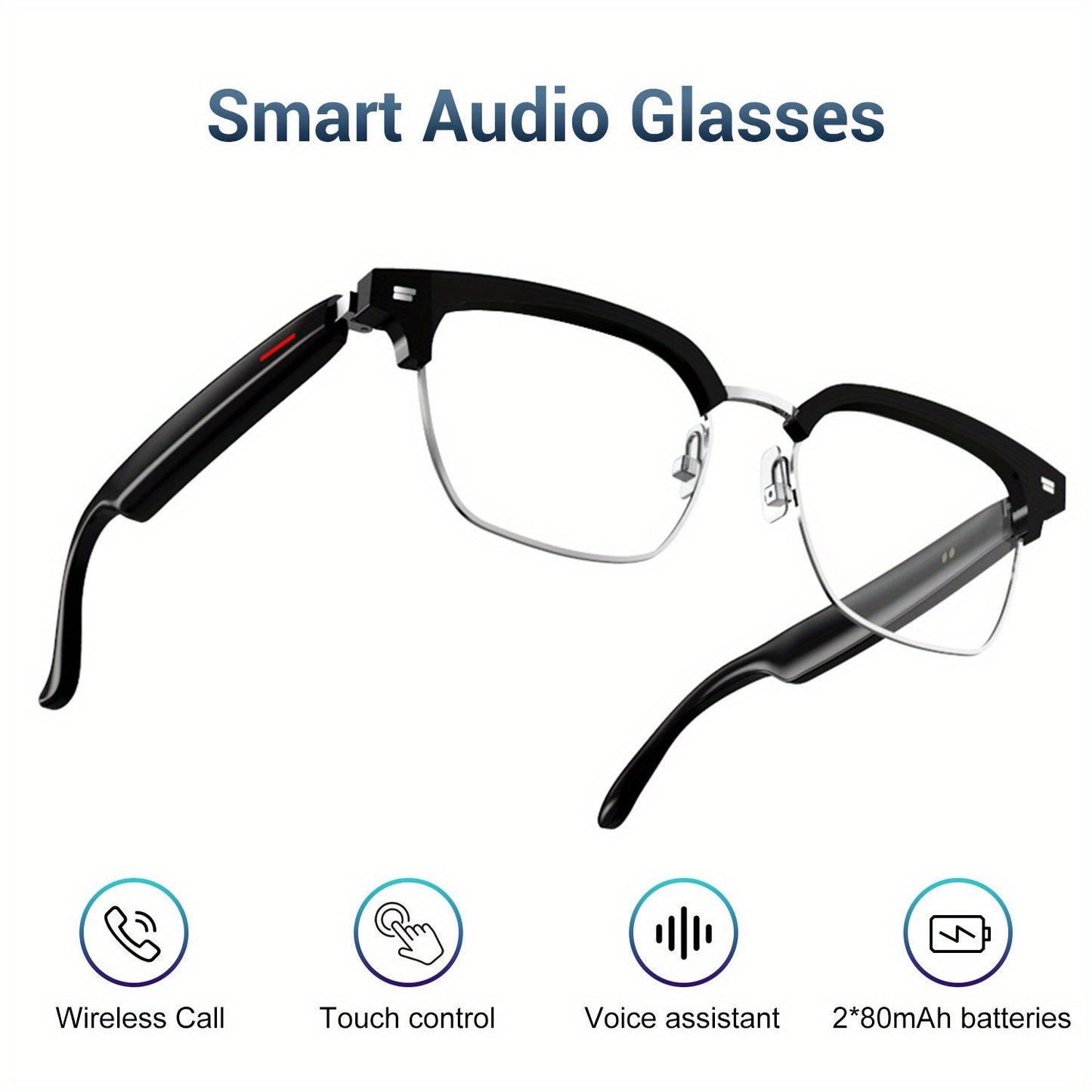 3-in-1 Smart Glasses with Bluetooth Speakers