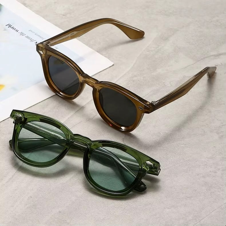 Designer Round Sunglasses for Men – Trendy Black Frame UV400