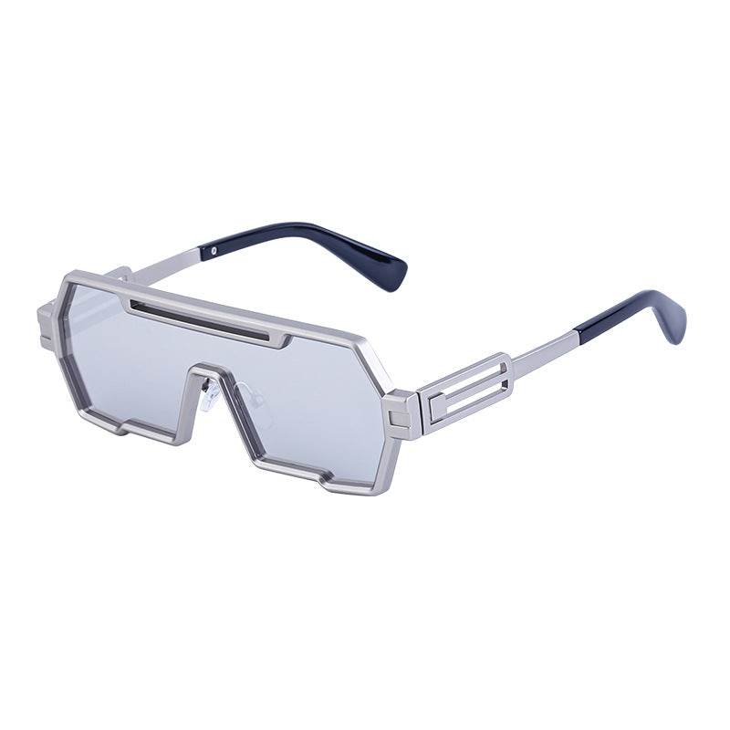 Sunglass Lover Martin square sunglasses for men silver geometric rectangular shield frame