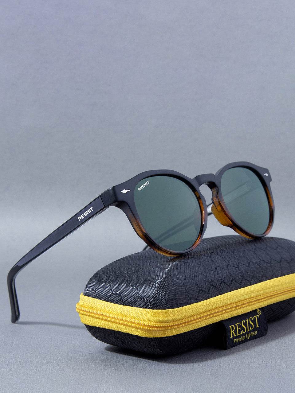 Classic Round Oval Green Wayfarer Sunglasses (50 mm) - Sunglass Lover