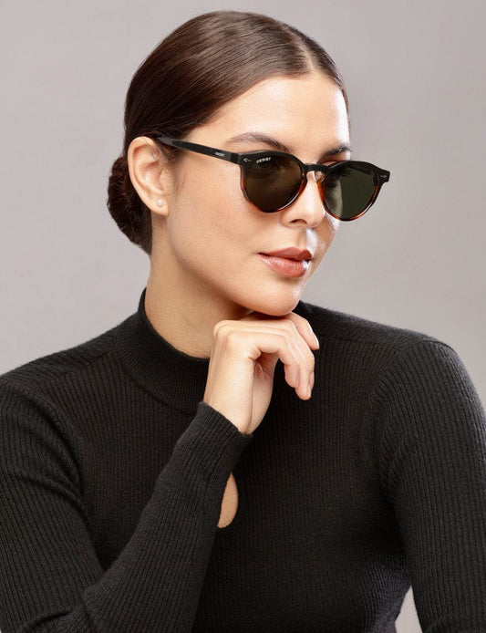 Classic Round Oval Green Wayfarer Sunglasses (50 mm) - Sunglass Lover
