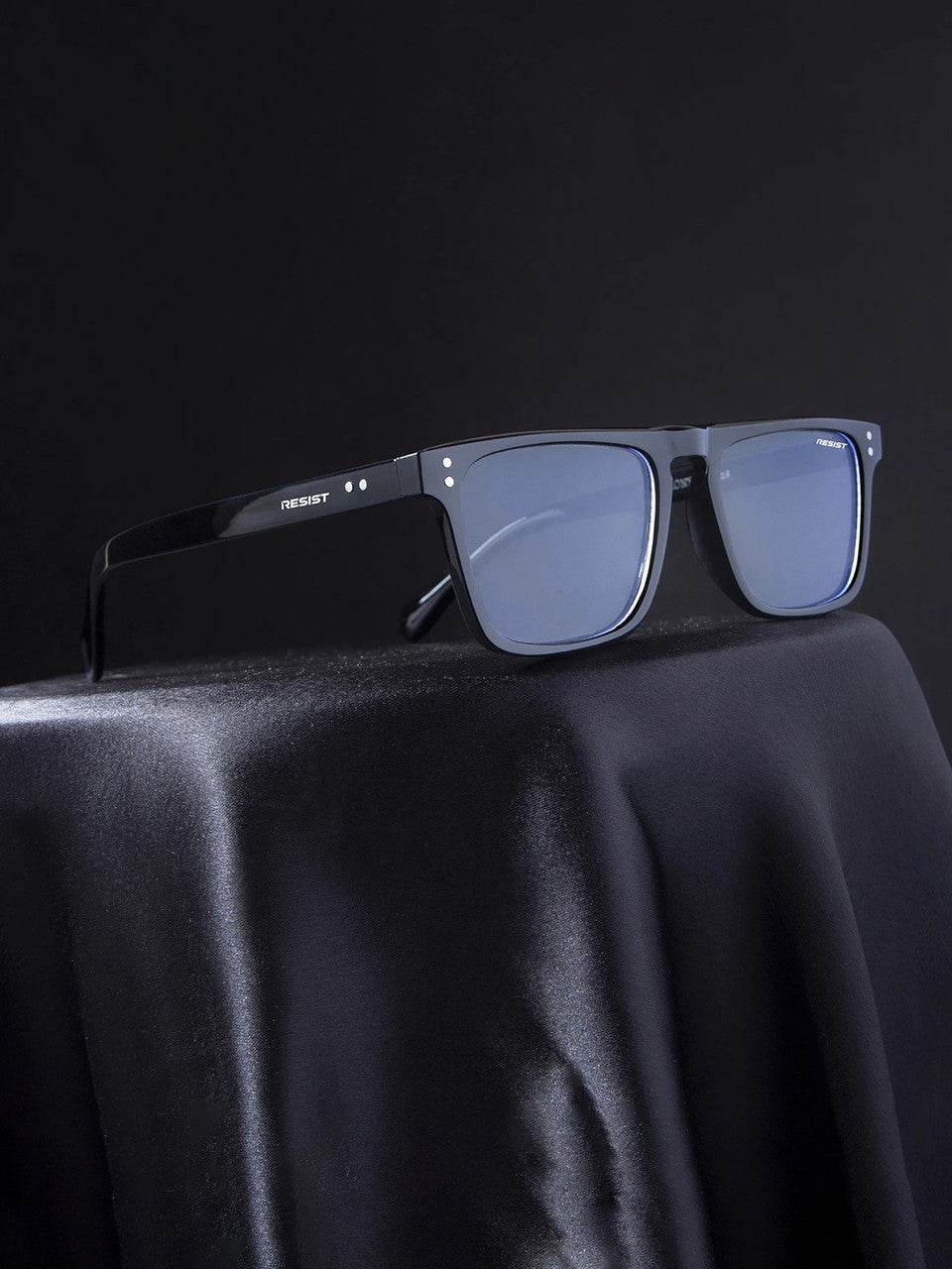 Caleb Black Clear Retro Square Eyeglasses - Sunglass Lover