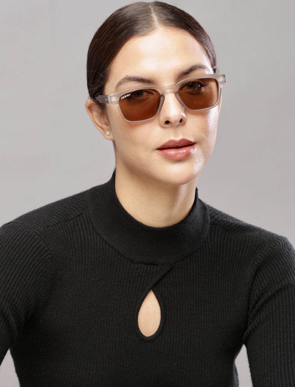 Wayfarer/Rectangular Brown Sunglasses (52 mm) - Sunglass Lover