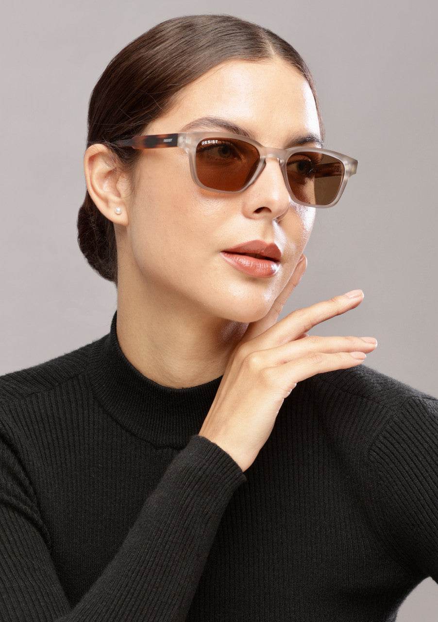 Wayfarer/Rectangular Brown Sunglasses (52 mm) - Sunglass Lover