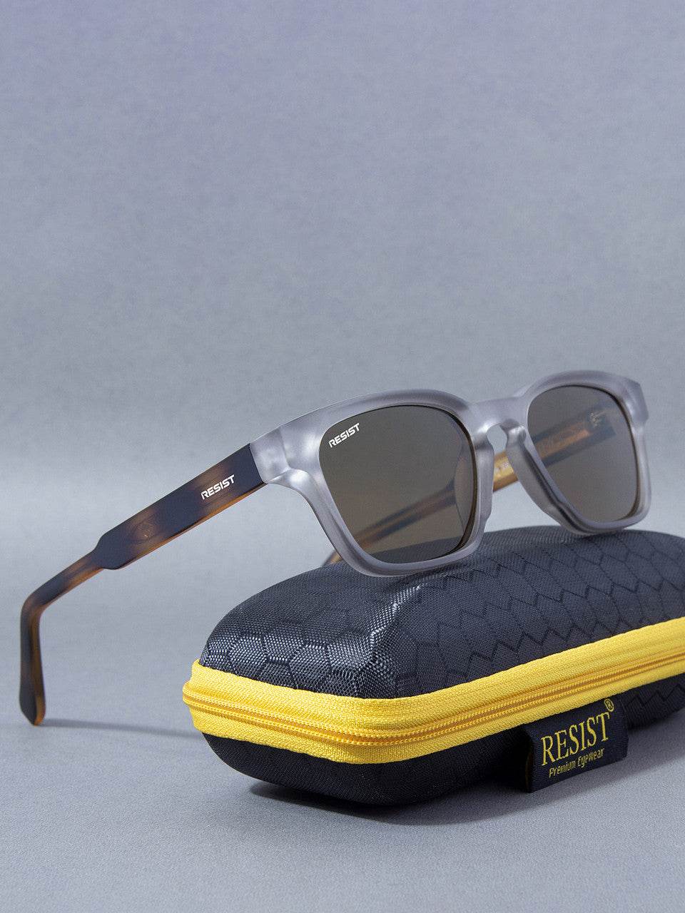 Wayfarer/Rectangular Brown Sunglasses (52 mm) - Sunglass Lover