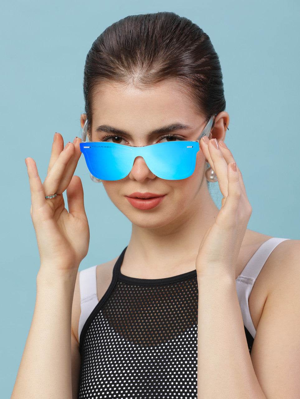 Classic Wayfarer Blue Ice Polarized Sunglasses - Sunglass Lover