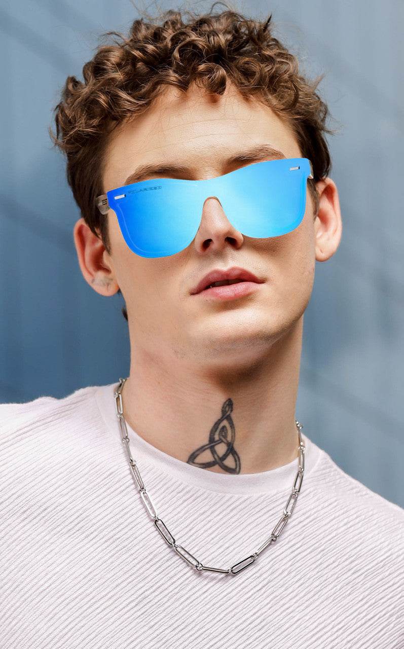 Classic Wayfarer Blue Ice Polarized Sunglasses - Sunglass Lover