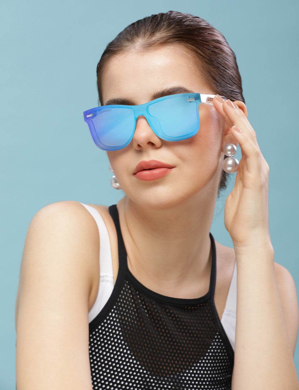 Classic Wayfarer Blue Ice Polarized Sunglasses - Sunglass Lover