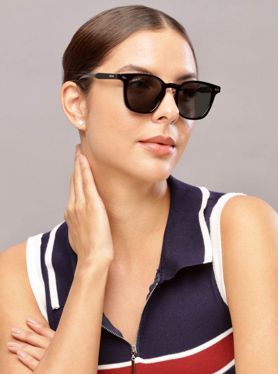 Classic Black Square Wayfarer Sunglasses (47 mm) - Sunglass Lover