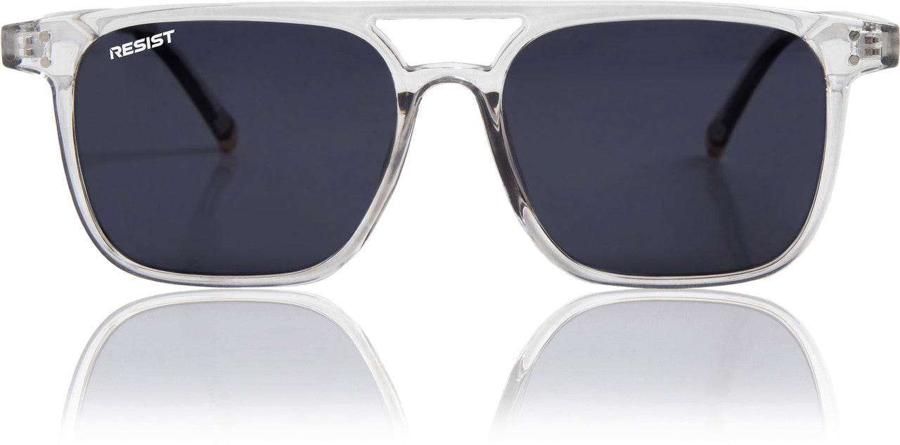 Classic Retro Jasper Grey Square Sunglasses (55 mm) - Sunglass Lover