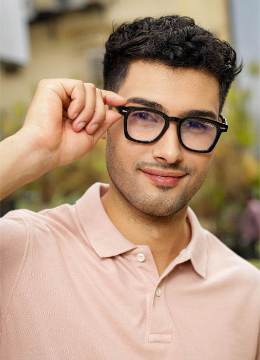 Knight Black Clear Wayfarer Eyeglasses - Sunglass Lover