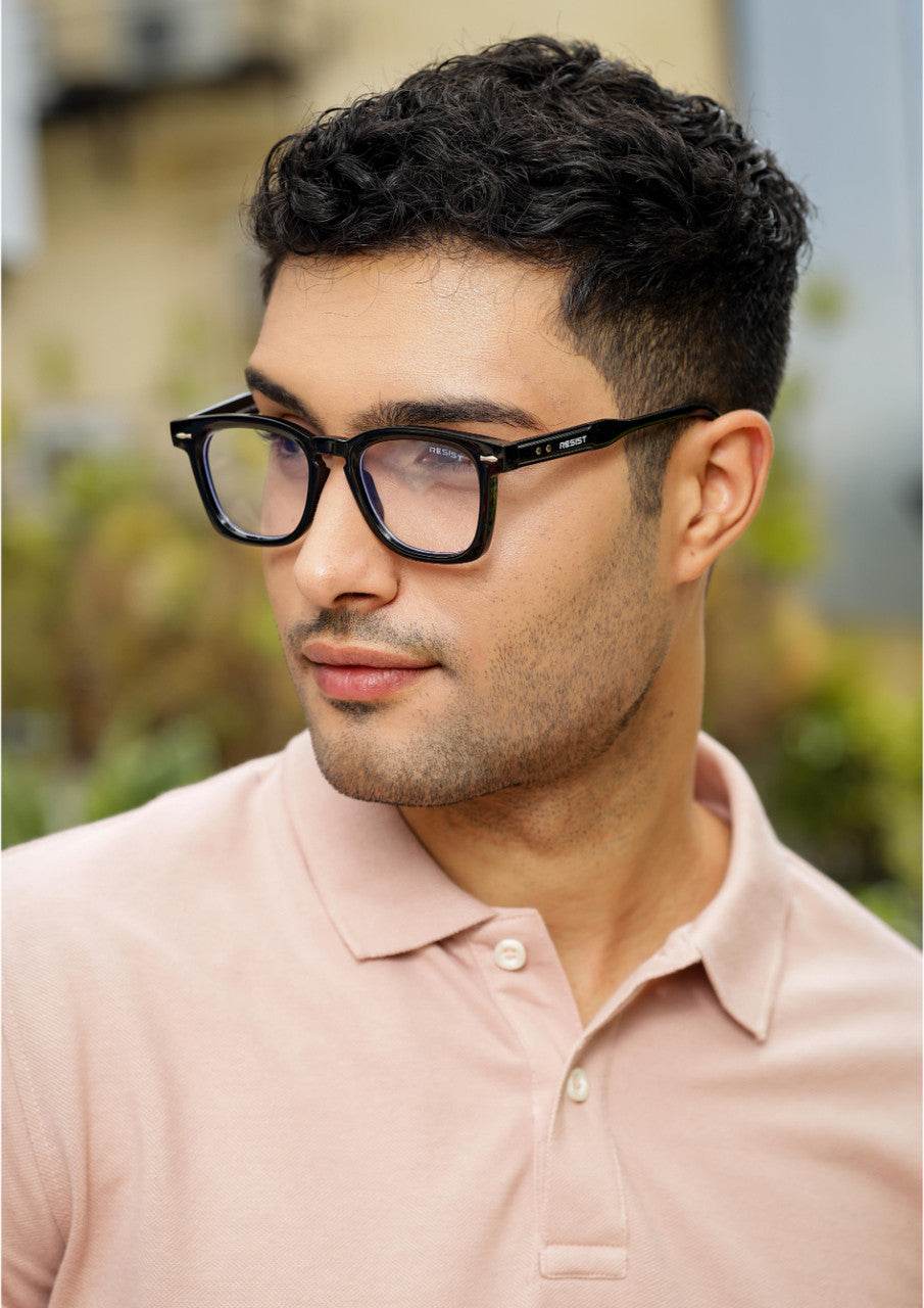 Knight Black Clear Wayfarer Eyeglasses - Sunglass Lover