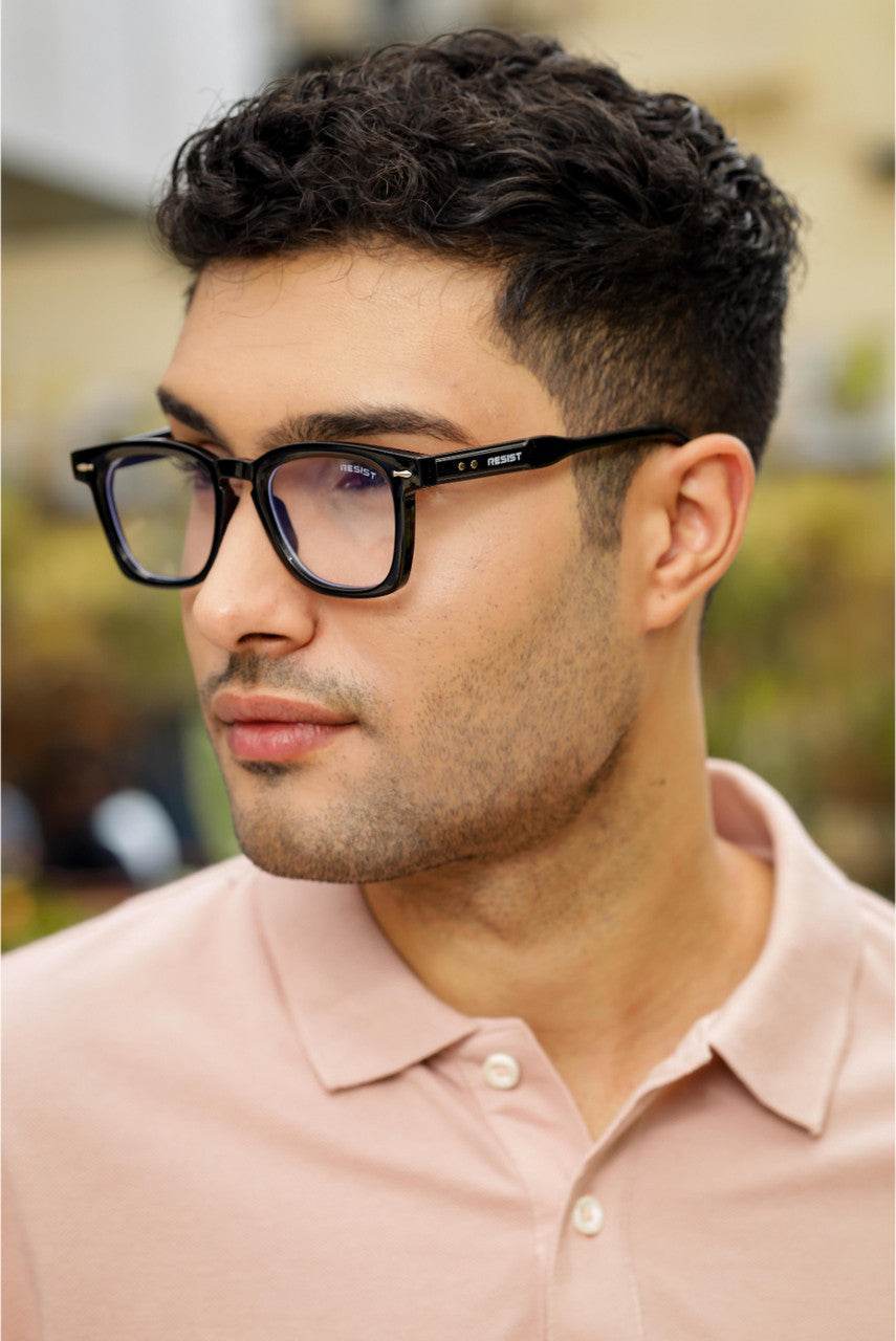 Knight Black Clear Wayfarer Eyeglasses - Sunglass Lover