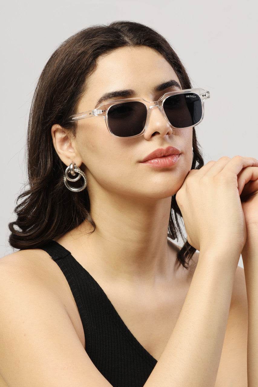 Classic Ocean White Black Wayfarer Sunglasses (50 mm) - Sunglass Lover